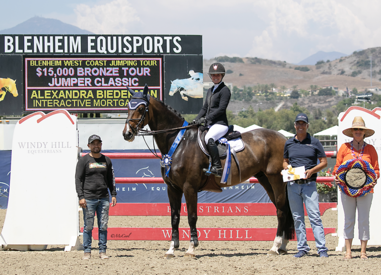 Alexandra Biederman is Best in Blenheim Bronze Tour Jumper Classic