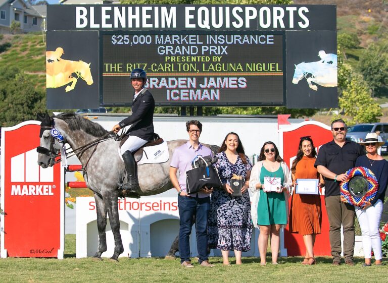 Braden James and Iceman are Top Guns in the $25,000 Markel Insurance 1.45m Grand Prix at Blenheim June Classic III