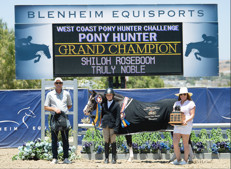 Truly Noble, Buzzworthy, Chianti de Luxe, and Bragging Rights Win Big in the Blenheim EquiSports West Coast Pony Hunter Challenge, presented by USHJA Zone 10