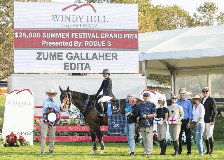 Zume Gallaher and Edita Zoom to Victory in $25,000 Blenheim Summer Festival Grand Prix