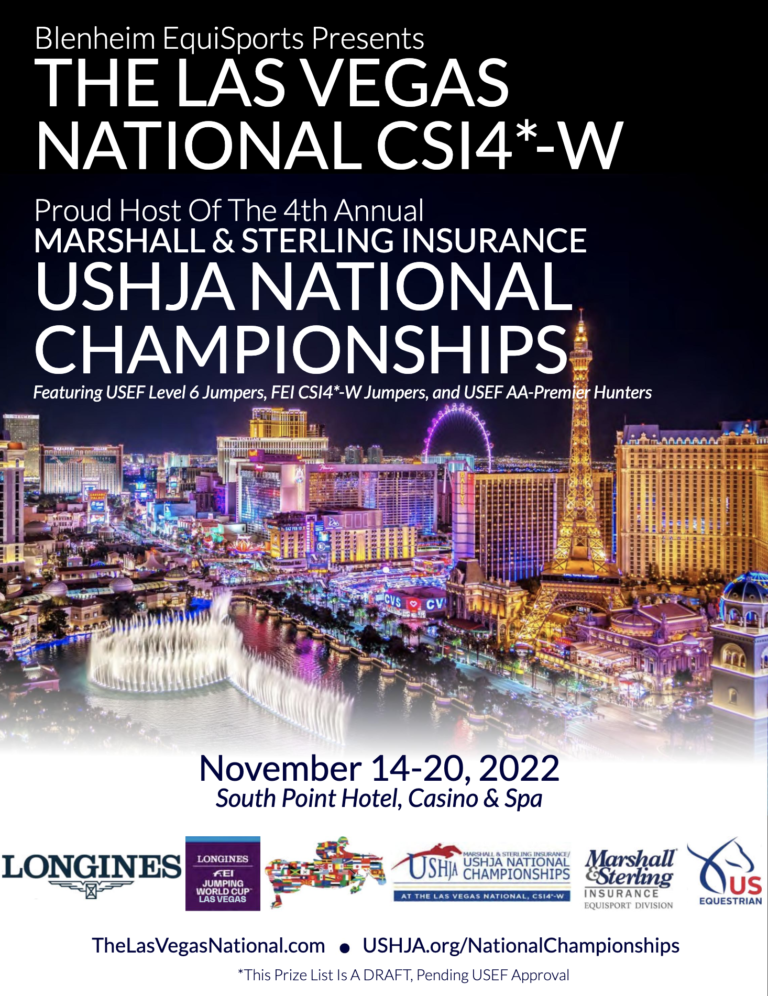 The Las Vegas National CSI4*-W 2022 Prize List Now Available