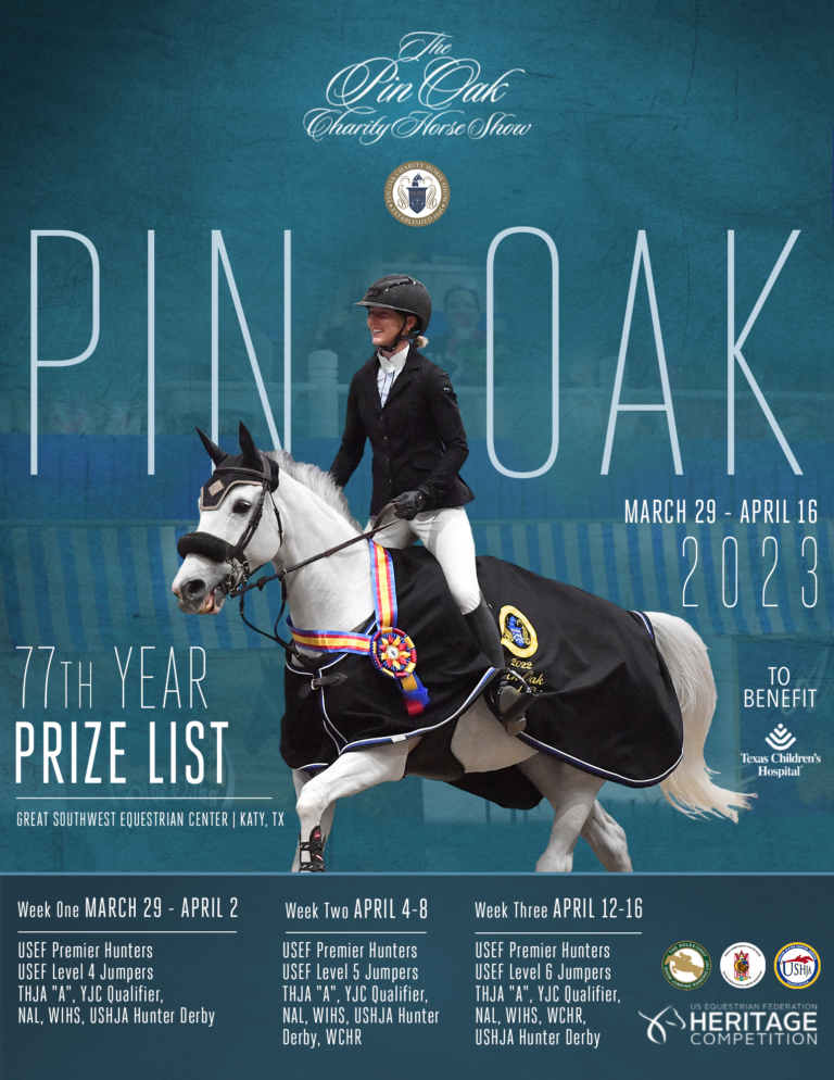 Pin Oak Charity Horse Show 2023 Prize List Now Available