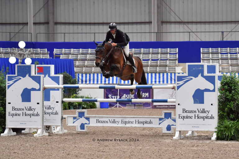 Martien van der Hoeven Wins the Welcome Again at Pin Oak Charity Horse Show